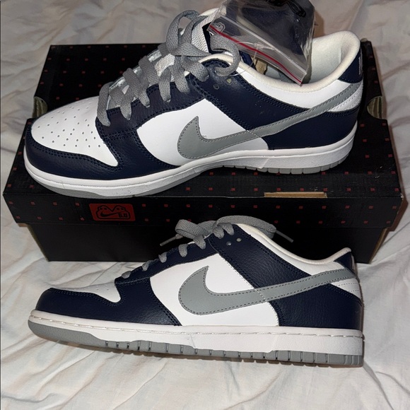 Nike Other - Nike Dunk Low White and Dark Blue Sneakers - Men’s Size 8